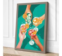 Cheers Modern Canvas Wall Art Print 18x12 Inch (46 x 30 cm)