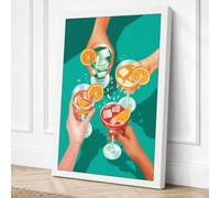 Cheers Modern Canvas Wall Art Print 18x12 Inch (46 x 30 cm)