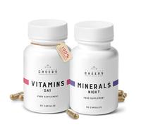 CHEERS Multivitamins & Minerals Day & Night Duo for Men & Women, 30 Days | 12 vitamins in the morning dose; magnesium, iron & zinc at night; simple two-step daily wellness routine