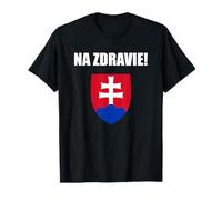 Cheers Slovakian Coat Of Arms Souvenir Na Zdravie Slovak T-Shirt