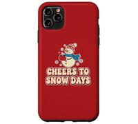 Cheers Snow Days Cute Snowman Christmas Winter Holiday Retro Case for iPhone 11 Pro Max