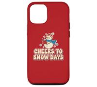 Cheers Snow Days Cute Snowman Christmas Winter Holiday Retro Case for iPhone 12/12 Pro