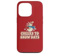 Cheers Snow Days Cute Snowman Christmas Winter Holiday Retro Case for iPhone 13 Pro