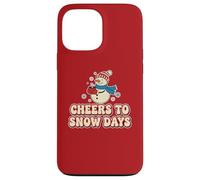 Cheers Snow Days Cute Snowman Christmas Winter Holiday Retro Case for iPhone 13 Pro Max