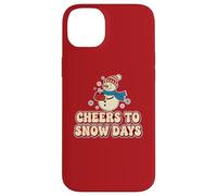 Cheers Snow Days Cute Snowman Christmas Winter Holiday Retro Case for iPhone 14 Plus