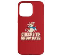 Cheers Snow Days Cute Snowman Christmas Winter Holiday Retro Case for iPhone 15 Pro Max
