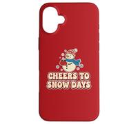 Cheers Snow Days Cute Snowman Christmas Winter Holiday Retro Case for iPhone 16 Plus