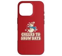 Cheers Snow Days Cute Snowman Christmas Winter Holiday Retro Case for iPhone 16 Pro