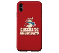 Cheers Snow Days Cute Snowman Christmas Winter Holiday Retro Case for iPhone XS Max