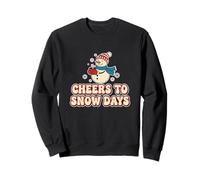 Cheers Snow Days Cute Snowman Christmas Winter Holiday Retro Sweatshirt