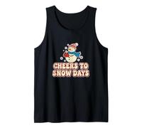 Cheers Snow Days Cute Snowman Christmas Winter Holiday Retro Tank Top