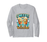 Cheers Taste The Weekend Happy Beer Mugs Cartoon Brew Long Sleeve T-Shirt