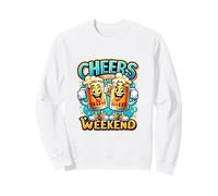 Cheers Taste the Weekend Happy Beer Mugs Cartoon Brew Sweatshirt