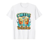 Cheers Taste The Weekend Happy Beer Mugs Cartoon Brew T-Shirt