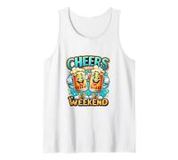 Cheers Taste The Weekend Happy Beer Mugs Cartoon Brew Tank Top