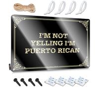 Cheers Tin Sign I'M Not Yelling I'M Puerto Rican Tin Sign Beer Decorations For Man Cave Stuff For Boys Room(Size:30X40CM)