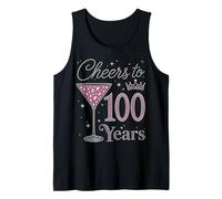 Cheers to 100 Years Old 100th Birthday Fabulous Queens Tank Top