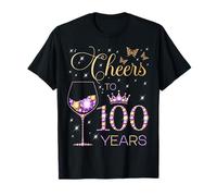 Cheers to 100 Years Old 100th Birthday Party Women T-Shirt