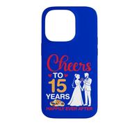 Cheers To 15 Years Happily Ever After 15th Anniversary Marry Case for iPhone 14 Pro