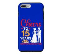 Cheers To 15 Years Happily Ever After 15th Anniversary Marry Case for iPhone 7 Plus/8 Plus