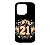 Cheers to 21 Retro Celebration Drinks Party Theme Graphic Case for iPhone 15 Pro