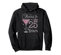 Cheers to 25 Years Old 25th Birthday Fabulous Queens Pullover Hoodie