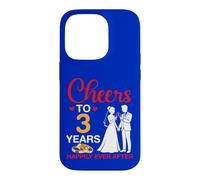 Cheers To 3 Years Happily Ever After 3rd Anniversary Married Case for iPhone 14 Pro