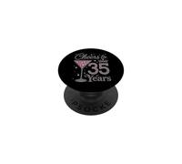 Cheers to 35 Years Old 35th Birthday Fabulous Queens PopSockets Adhesive PopGrip