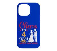 Cheers To 4 Years Happily Ever After 4th Anniversary Married Case for iPhone 14 Pro Max