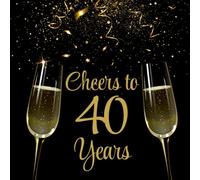 Cheers to 40 Years | 40th Birthday Guest Book | 40th Party Guest Sign In & Message Book | Gift Log | Memory Keepsake