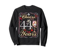 Cheers To 44 Years Old Wedding Anniversary 44th Birthday Sweatshirt
