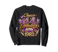 Cheers To 44 Years Old Wedding Anniversary 44th Birthday Sweatshirt