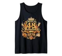 Cheers to 48 Fabulous Since 1978 48th Birthday Women Girls Tank Top