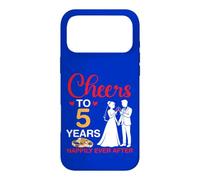 Cheers To 5 Years Happily Ever After 5th Anniversary Married Case for iPhone 17 Pro Max