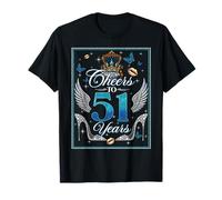 Cheers to 51 Years Old Wedding Anniversary 51st Birthday T-Shirt