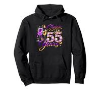 Cheers To 55 Years Old Wedding Anniversary 55th Birthday Pullover Hoodie