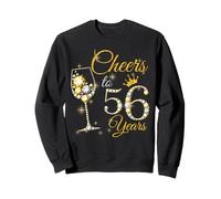 Cheers to 56 Years Old 56th Birthday Wedding Anniversary Sweatshirt