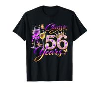 Cheers to 56 Years Old Wedding Anniversary 56th Birthday T-Shirt