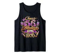 Cheers to 56 Years Old Wedding Anniversary 56th Birthday Tank Top