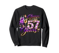 Cheers To 57 Years Old Wedding Anniversary 57th Birthday Sweatshirt