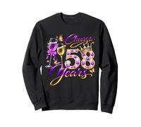 Cheers To 58 Years Old Wedding Anniversary 58th Birthday Sweatshirt