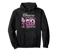 Cheers To 59 Years Old Wedding Anniversary 59th Birthday Pullover Hoodie