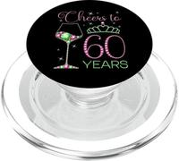 Cheers to 60 Years 60th Birthday Party Queen Bday Woman PopSockets PopGrip for MagSafe