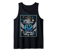 Cheers to 62 Years Old Wedding Anniversary 62nd Birthday Tank Top