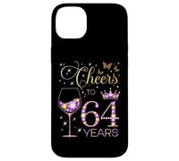 Cheers to 64 Years Old 64th Birthday Party Women 64th Bday Case for iPhone 14 Plus