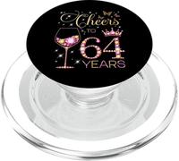 Cheers to 64 Years Old 64th Birthday Party Women 64th Bday PopSockets PopGrip for MagSafe