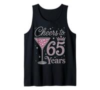 Cheers to 65 Years Old 65th Birthday Fabulous Queens Tank Top