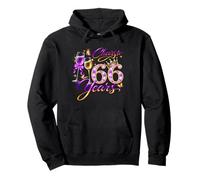 Cheers To 66 Years Old Wedding Anniversary 66th Birthday Pullover Hoodie