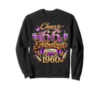 Cheers To 66 Years Old Wedding Anniversary 66th Birthday Sweatshirt