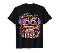 Cheers to 66 Years Old Wedding Anniversary 66th Birthday T-Shirt